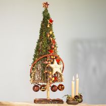 Artículo Bolas de árbol de Navidad mezcla de bolas de vidrio marrón dorado Ø5cm 24 piezas