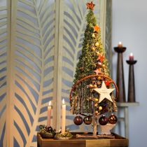 Artículo Decoración de árbol de Navidad de madera decoración de madera ramas enredaderas 27,5x10x60cm