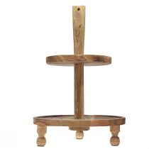 Artículo Soporte para tartas de madera de 2 niveles madera de mango Ø35cm/Ø24cm H51.5cm