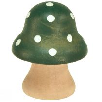 Artículo Setas de Madera Setas Decorativas Mini Toadstools de Madera Verde Menta 4cm 12 Piezas