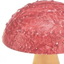 Artículo Setas de madera setas decorativas decoración de mesa otoño rojo natural 5×6cm 9ud