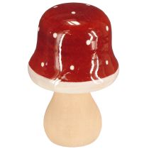 Artículo Setas de madera, decoración, madera, FSC, marrón rojizo, H6,5/7 cm, 4 piezas