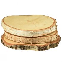 Artículo Discos de madera madera de abedul con corteza discos de árbol Ø20-22cm 3 piezas
