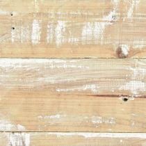 Artículo Bandeja de madera decoración madera vintage marrón blanco 24x24cm
