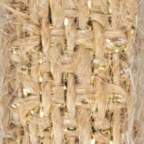 Artículo Cinta de yute, cinta decorativa rústica, yute natural, color dorado, 12 mm, 10 m