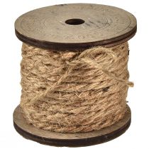 Artículo Cordón de yute cordón decorativo rústico bobina de madera Ø5mm con 7m cada 2 piezas