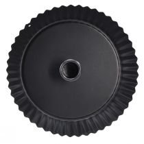 Artículo Portavelas de metal en forma de tarta, color negro, Ø18cm, 2 piezas