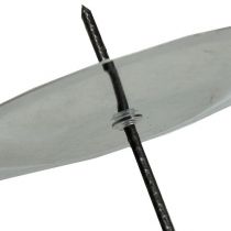 Artículo Portavelas con espina, plateado 6 cm, 36 piezas