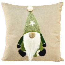 Artículo Cojín decorativo con gnomo cojín decorativo verde beige 40×40cm