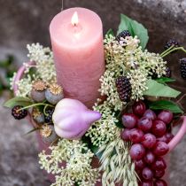 Artículo Decoración de verduras artificiales ajo rosa, blanco Ø6,5cm 2 piezas
