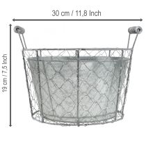 Artículo Maceta de rejilla metálica para plantar, cesta de primavera, metal, Ø26cm