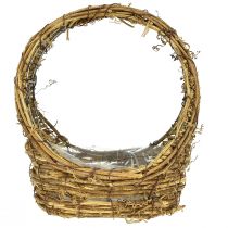 Artículo Cesta para plantar con asa de vid L18/22cm juego de 2