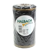 Artículo Elegante cinta de muaré para corona, 175 mm, negra con borde perlado y tejido de tafetán, cinta decorativa para floristería funeraria, cinta de lazo, 25 m