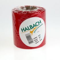 Artículo Cinta para corona festiva, roja, aspecto seda, 100 mm de ancho, 25 m de largo, cinta decorativa, cinta de lazo, cinta de regalo, decoración navideña.