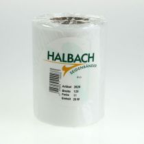 Artículo Cinta decorativa de corona blanca de 125 mm y 25 m para servicio funerario, decoración de tumbas.