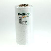 Artículo Cinta de corona blanca, 200 mm de ancho, rollo de 25 m, cinta de luto, cinta de lazo, cinta decorativa para floristería funeraria y ocasiones especiales.