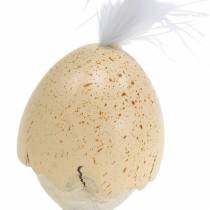 Artículo Pollito en la clara de huevo, crema 6cm 6uds