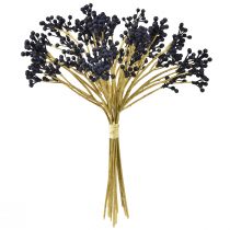 Artículo Bayas artificiales plantas artificiales azules 28cm 12 piezas en un manojo