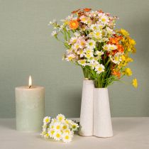 Artículo Ramo de manzanilla artificial para decoración natural y de fácil mantenimiento, 28 cm, 3 unidades.