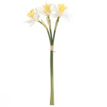 Artículo Narcisos artificiales flores de seda narciso blanco 40cm 3 piezas