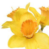 Narcisos artificiales flores de seda narcisos amarillos 40cm 3pcs