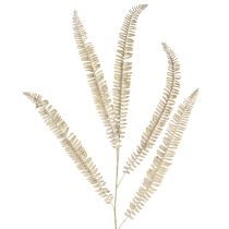 Artículo Helecho artificial ramificado blanco crema plantas artificiales L120cm