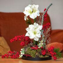 Artículo Rama de bayas artificiales rama artificial roja decoración navideña 74cm