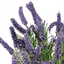 Lavanda artificial planta artificial decorativa púrpura arbusto blanco 46cm