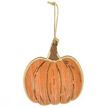Artículo Decoración de calabaza para colgar decoración de madera otoño 14,5x13cm 8 piezas