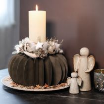 Artículo Decoración de mesa de papel con forma de panal de calabaza, plegable, redonda, 34 cm, 2 piezas
