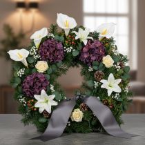 Artículo Cala artificial con estambres amarillos, flores decorativas, 35 cm, 10 unidades.