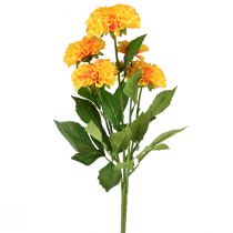 Artículo Flores artificiales dalias decorativas artificiales amarillo naranja 50cm