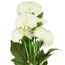 Artículo Flores artificiales dalias decorativas artificiales blancas 50cm