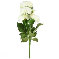 Artículo Flores artificiales dalias decorativas artificiales blancas 50cm