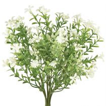 Artículo Flores artificiales blancas Ramo de flores artificiales planta de hielo blanco 26cm