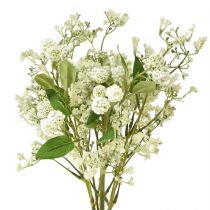 Artículo Ramo de flores artificiales flores de seda rama de bayas blanco 48cm