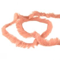 Artículo Cordón de piel sintética cordón rosa cordón decorativo hecho de piel artificial 50g 30m
