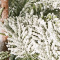 Artículo Abeto artificial sobre placa de metal nieve decoración invernal 35x115cm