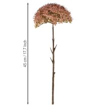 Artículo Rama artificial decoración de otoño rama de flores marrón rojo 45cm 2 piezas