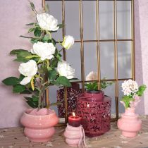 Artículo Farol con motivo de hojas, alimentado por energía solar, para una iluminación ambiental exterior, 25 cm