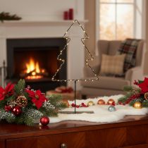 Artículo Árbol de Navidad LED, funciona con pilas, decoración de mesa para interiores, 47 cm