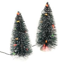 Artículo Árbol de Navidad LED mini artificial para batería 16cm 2 piezas