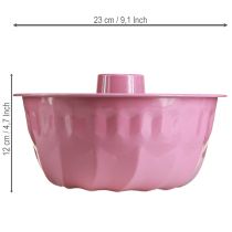 Artículo Bol decorativo de metal, molde para hornear, molde para bizcocho Bundt, rosa, Ø23cm, H12cm