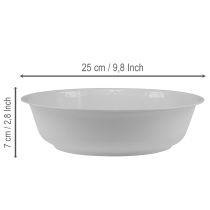 Artículo Bol de metal blanco, con aspecto esmaltado, Ø25cm, H7cm