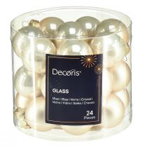 Artículo Mini bolas de árbol de Navidad bolas de árbol de perlas de vidrio Ø2,5cm 22 piezas