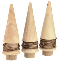 Artículo Mini árbol de Navidad decoración de madera decoración de mesa natural Al.13,5 cm 3 piezas