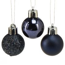 Artículo Mini bolas navideñas mezcla irrompible azul Ø3cm 14 piezas