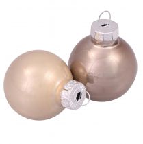 Artículo Mini bolas navideñas bolas de árbol de cristal cachemira Ø3cm 22 piezas