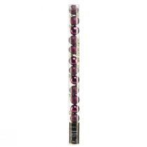 Artículo Mini bolas navideñas plástico violeta Ø3cm H3.5cm 14 piezas
