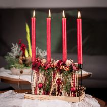 Artículo Mini bolas navideñas mezcla roja vidrio real Ø3cm 9 piezas